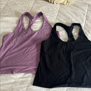 Lululemon racer back tanks size large.